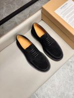 J.M.WESTON Black calfskin Leather Shoes-J.M.WESTON Man Business Leather Shoes